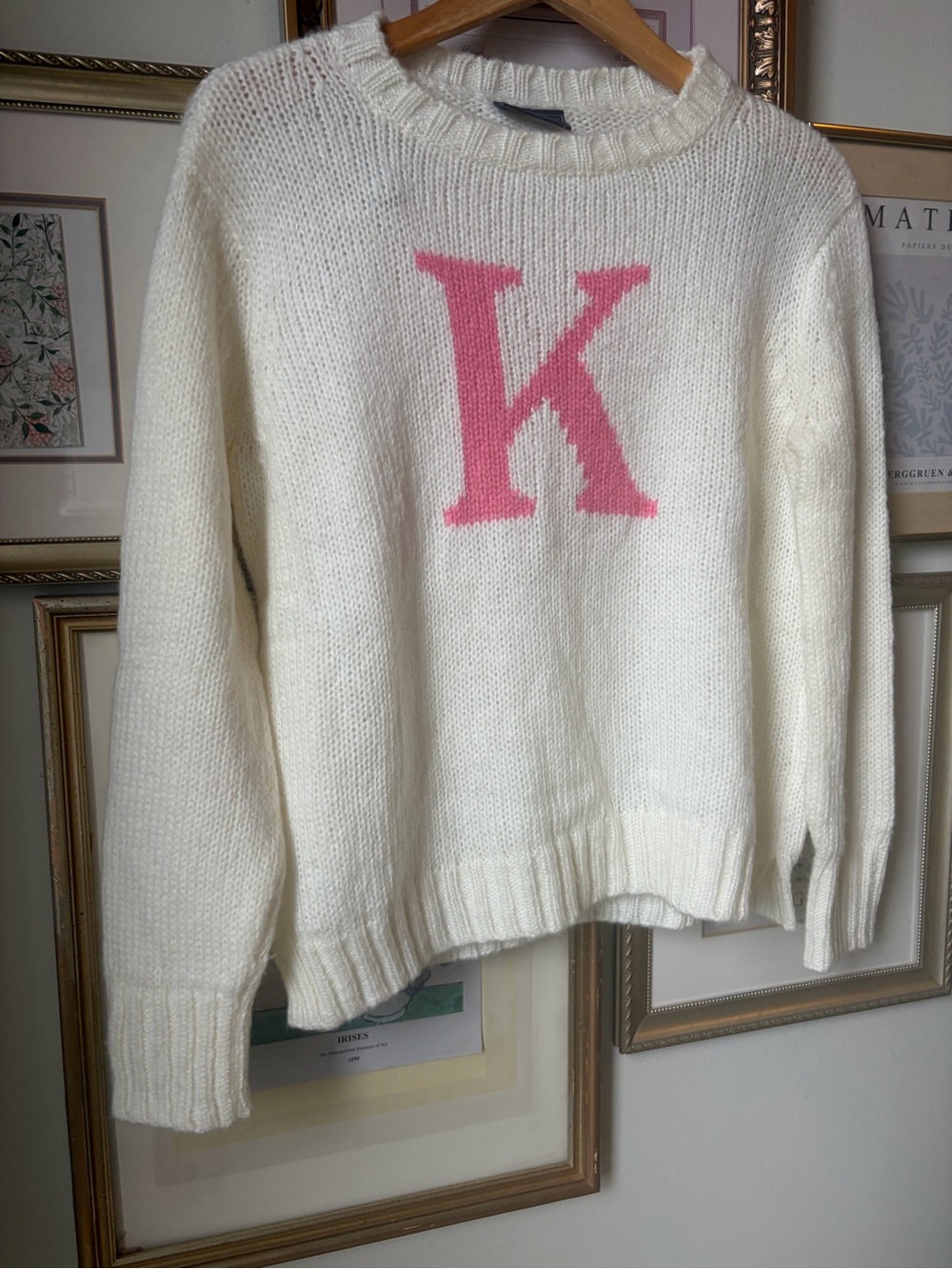 Wood Ships K Initial Crew Neck Sweater Small - Picture 2 of 8